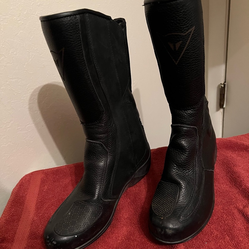Boots-Wms Blk Leather Riding Boots